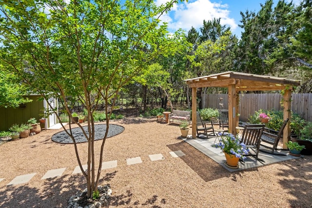 view of patio / terrace with a fenced backyard