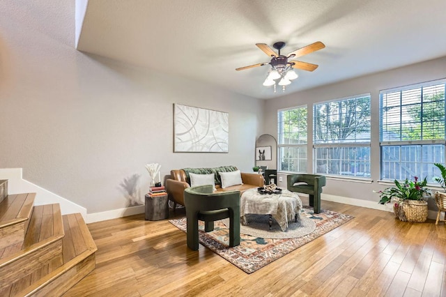 2632 Century Park Blvd Unit 3, Austin, TX 78727 - sitting room featuring a healthy amount of sunlight, baseboards, and a ceiling fan
