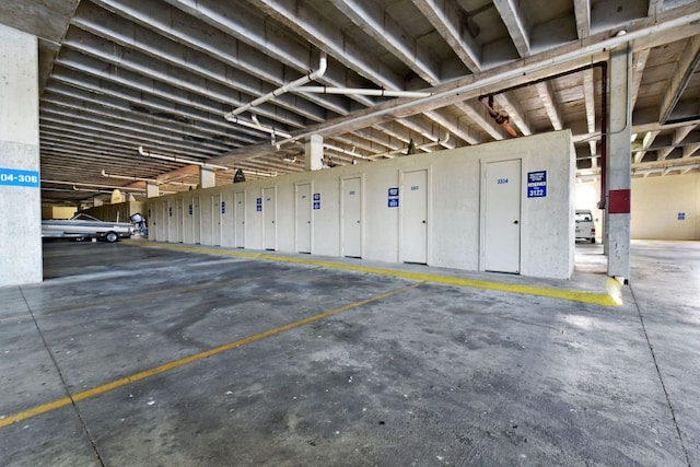 view of parking deck
