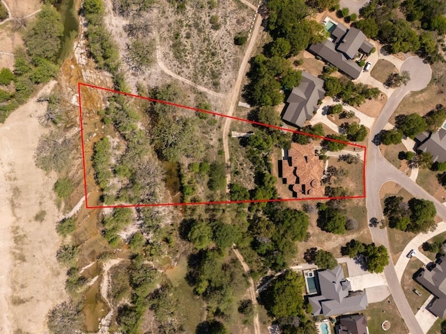 bird's eye view with a residential view