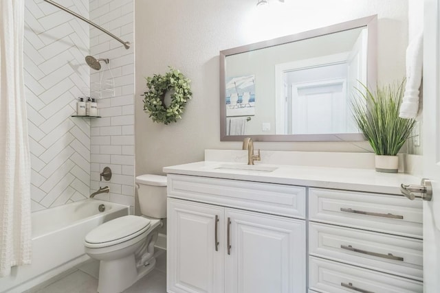 121 Monterey Oak Trl, Georgetown, TX 78628 - full bathroom featuring shower / bath combo, vanity, and toilet
