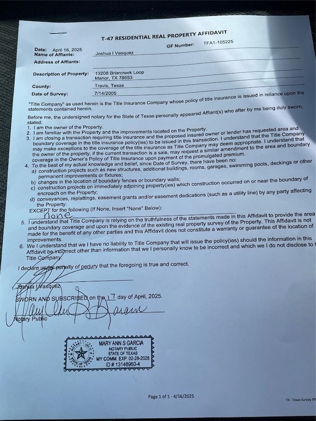 miscellaneous document