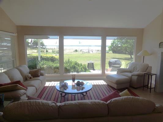 sunroom / solarium with lofted ceiling