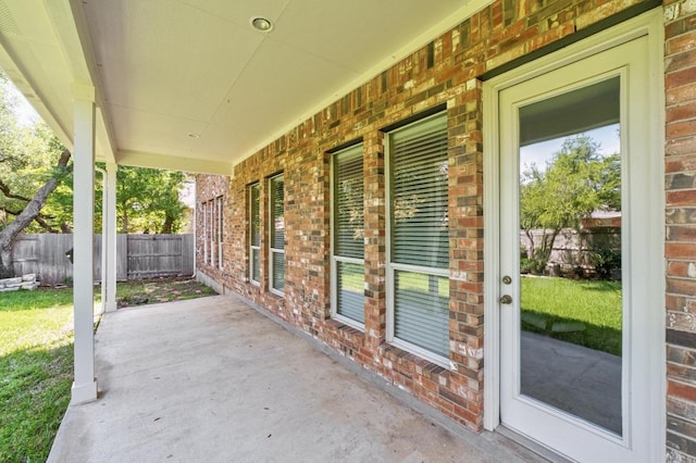 view of patio / terrace with fence