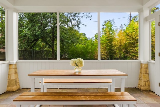 sunroom / solarium with a wealth of natural light