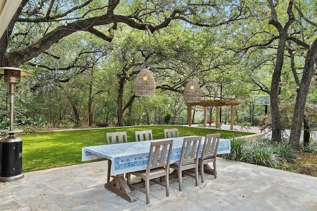 2601 Buckminister Ct, Austin, TX 78746 - view of patio / terrace featuring outdoor dining area