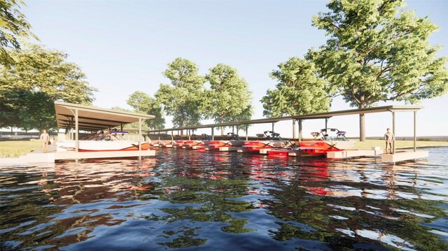 2601 Buckminister Ct, Austin, TX 78746 - dock area featuring a water view and boat lift