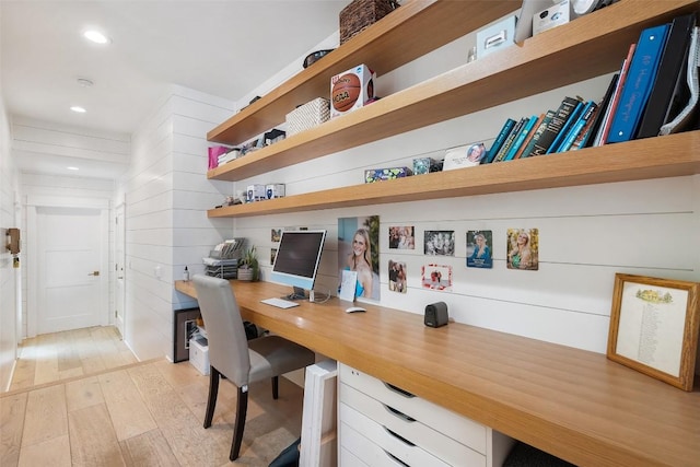 2601 Buckminister Ct, Austin, TX 78746 - office with recessed lighting and light wood finished floors