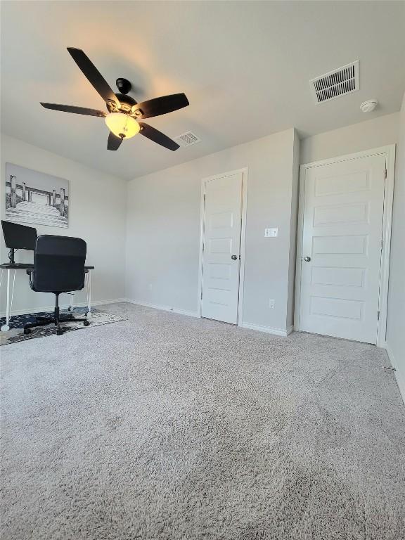 1765 Yaupon Grove Ln, Leander, TX 78641 - office area with ceiling fan and baseboards