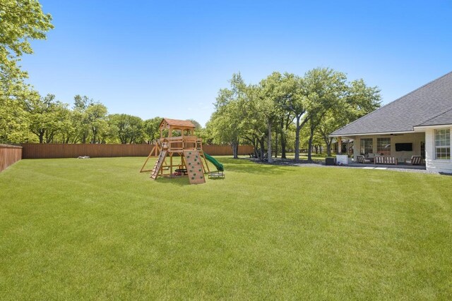 113 Oak Plaza Dr, Georgetown, TX 78628 - view of yard with a playground and a patio