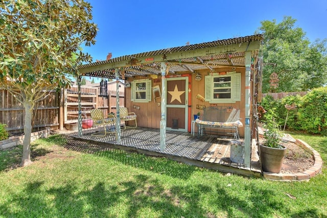 1904 Cactus Mound Dr, Leander, TX 78641 - view of outbuilding featuring a fenced backyard
