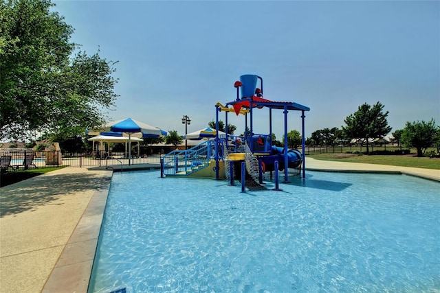 communal playground with fence