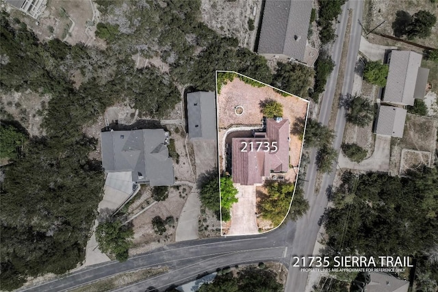 21735 Sierra Trl, Lago Vista, TX 78645 - view of property location with property boundaries highlighted
