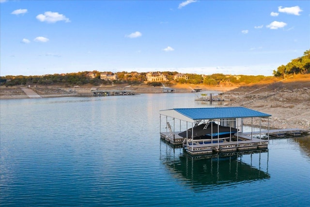 821 S Angel Light Dr, Spicewood, TX 78669 - dock featuring a water view