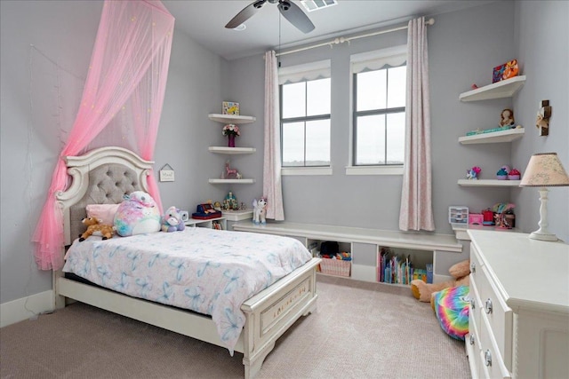821 S Angel Light Dr, Spicewood, TX 78669 - carpeted bedroom featuring ceiling fan