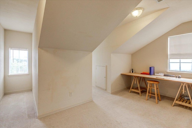 22230 Stow Cir, Spicewood, TX 78669 - carpeted office space with lofted ceiling and baseboards