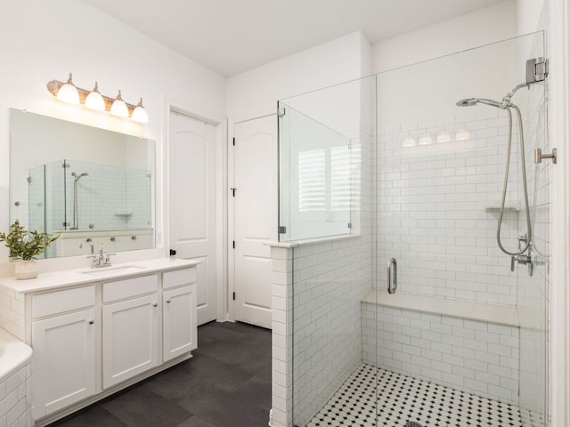 1491 Hazy Hills Loop, Dripping Springs, TX 78620 - full bath featuring a shower stall and vanity