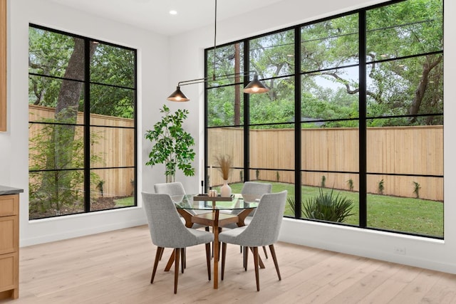 sunroom featuring plenty of natural light