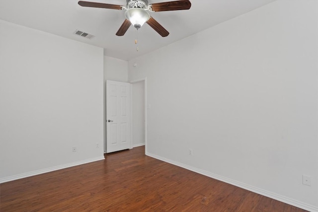 2529 Mirasol Loop, Round Rock, TX 78681 - unfurnished room with wood finished floors, baseboards, and a ceiling fan