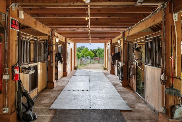 view of horse barn