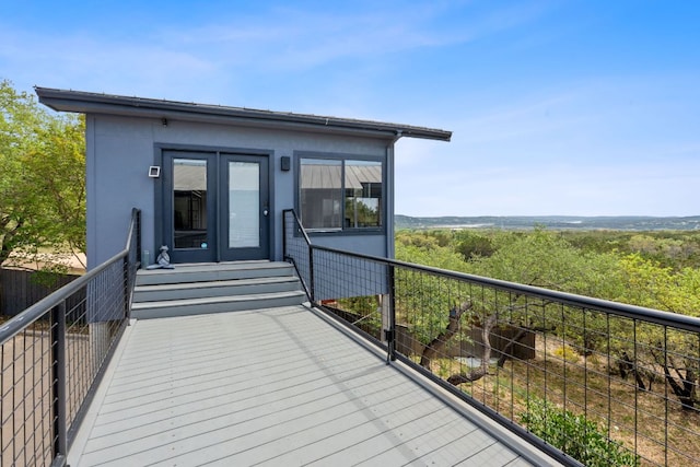 exterior space with french doors