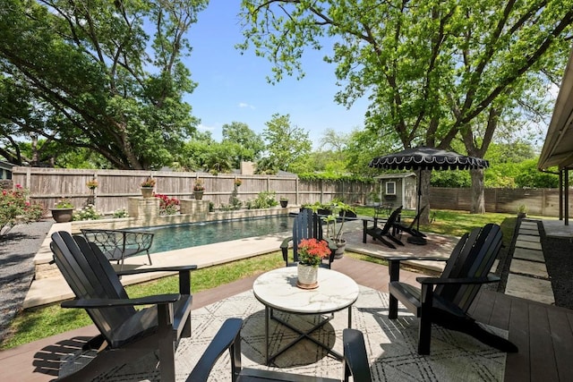 1403 E 16th St, Georgetown, TX 78626 - fenced backyard featuring a patio area