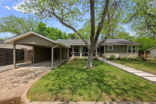 1403 E 16th St, Georgetown, TX 78626 - ranch-style home featuring driveway and a carport