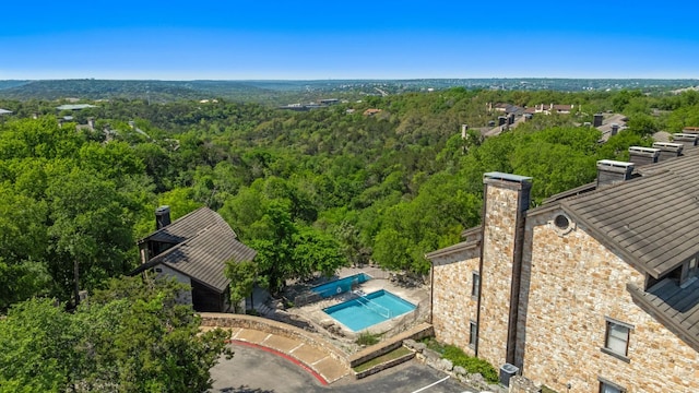 8200 Neely Dr Unit 217, Austin, TX 78759 - drone / aerial view of a forest and a pool