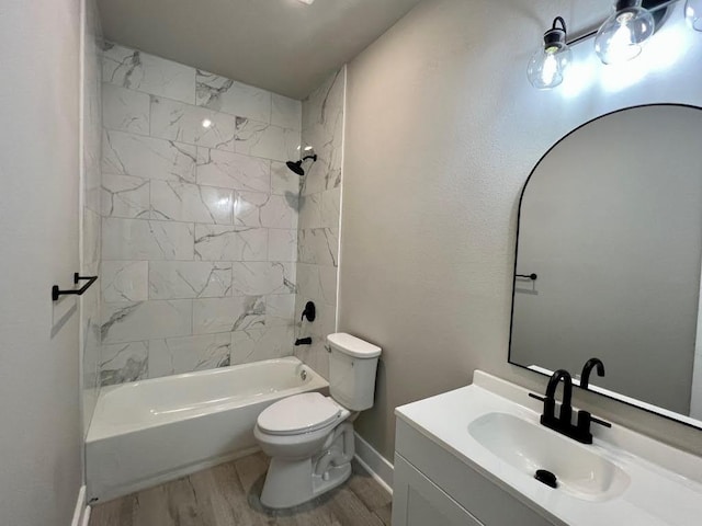 7 Harmony Ln, Wimberley, TX 78676 - bathroom with wood finished floors, vanity, and  shower combination