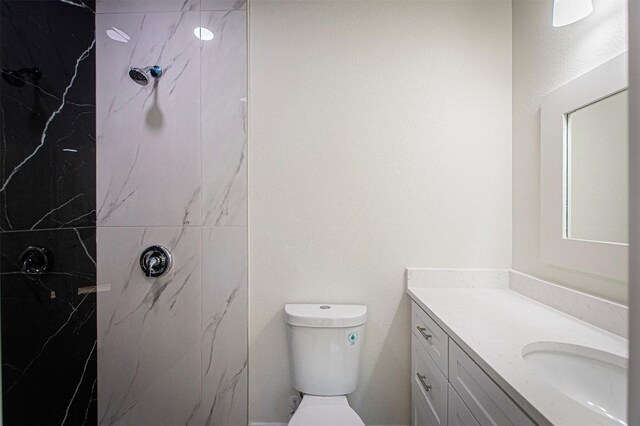 106 Passion Vine Rd, Dale, TX 78616 - full bathroom with vanity and a marble finish shower