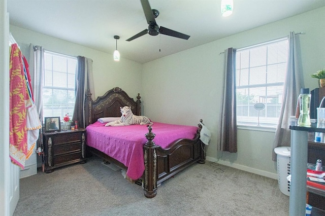 171 Milagros Dr, Cedar Creek, TX 78612 - bedroom with carpet flooring and a ceiling fan
