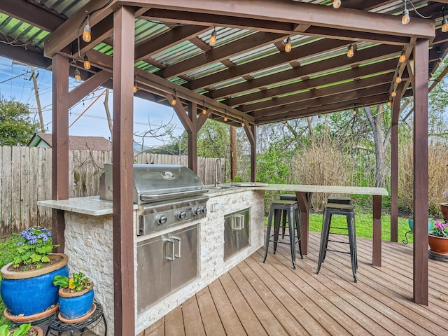 822 Hermitage Dr, Austin, TX 78753 - wooden deck featuring area for grilling