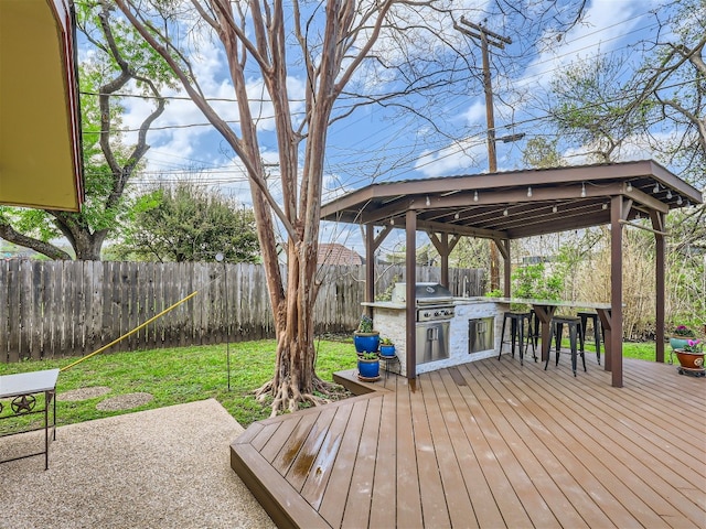 822 Hermitage Dr, Austin, TX 78753 - deck featuring area for grilling and a gazebo