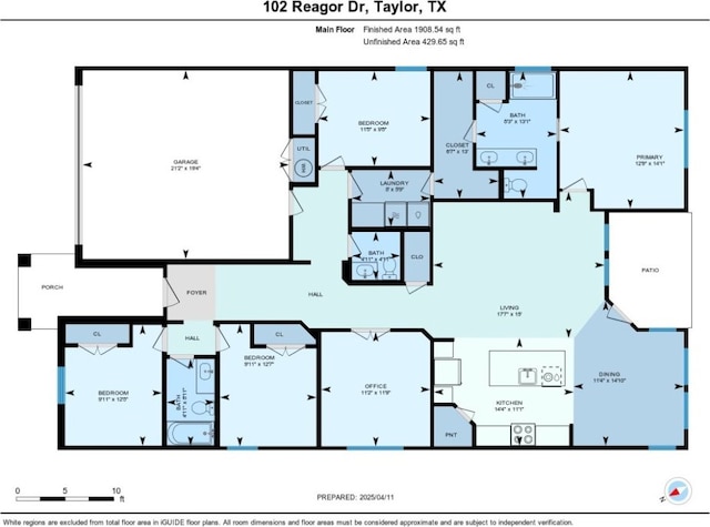 102 Reagor Dr, Taylor, TX 76574 - view of home floor plan
