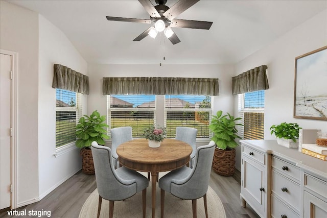 102 Reagor Dr, Taylor, TX 76574 - dining area featuring healthy amount of natural light, light wood-style floors, and ceiling fan