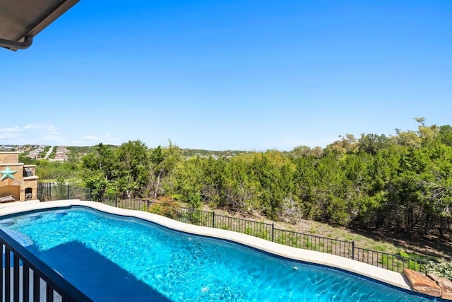 16216 Zagros Way, Austin, TX 78738 - view of swimming pool with a view of trees