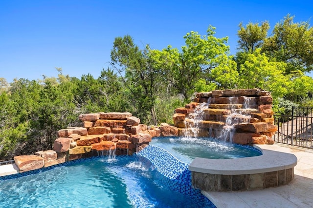 16216 Zagros Way, Austin, TX 78738 - view of swimming pool featuring a pool with connected hot tub