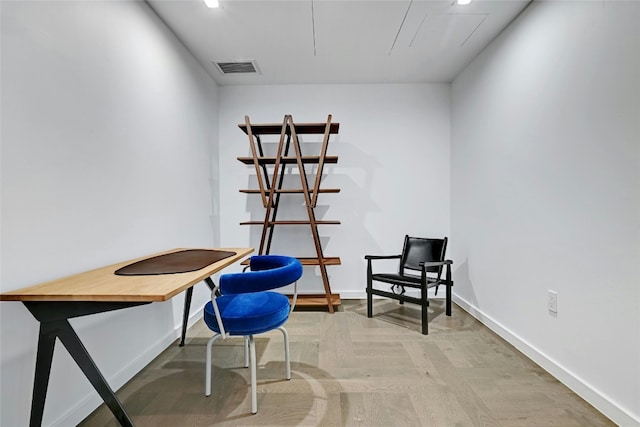 313 W 17th St Unit 2406, Austin, TX 78701 - home office featuring recessed lighting, baseboards, visible vents, and attic access