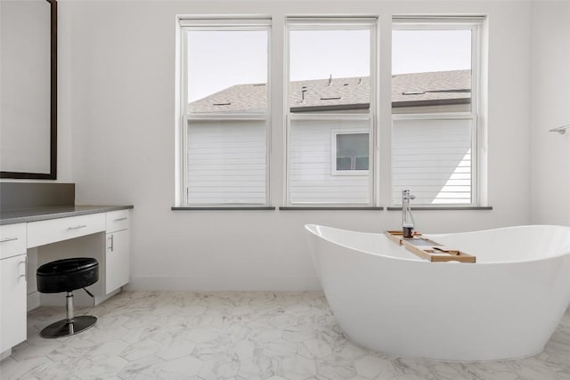 5368 Agatha Cir, Austin, TX 78724 - bathroom featuring a freestanding bath and vanity