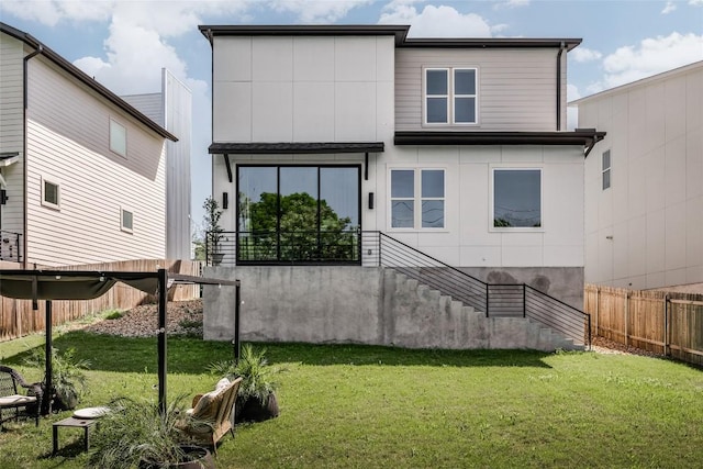 5368 Agatha Cir, Austin, TX 78724 - back of property featuring stairway