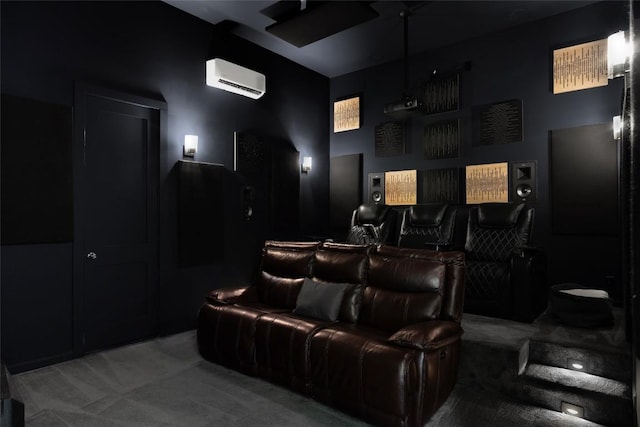 5368 Agatha Cir, Austin, TX 78724 - home theater featuring carpet flooring and a wall unit AC