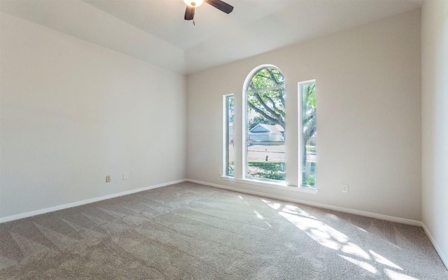 208 Bastian Ln, Georgetown, TX 78626 - spare room with a ceiling fan, carpet, and baseboards