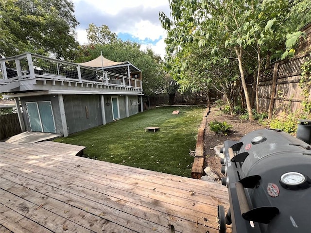 2102 E Martin Luther King Jr Blvd, Austin, TX 78702 - view of yard with a wooden deck