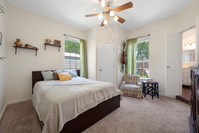 1503 Hart St, Georgetown, TX 78626 - carpeted bedroom featuring multiple windows and ceiling fan