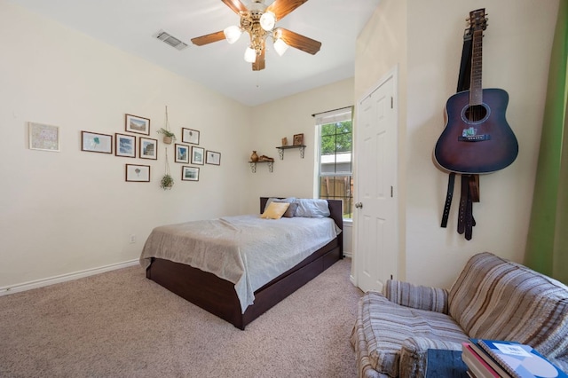 1503 Hart St, Georgetown, TX 78626 - carpeted bedroom with baseboards and ceiling fan