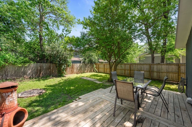 1503 Hart St, Georgetown, TX 78626 - deck featuring outdoor dining area and a fenced backyard