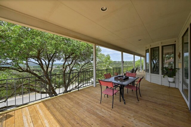 3225 Eisenhower Ave, Lago Vista, TX 78645 - sunroom / solarium with outdoor dining space