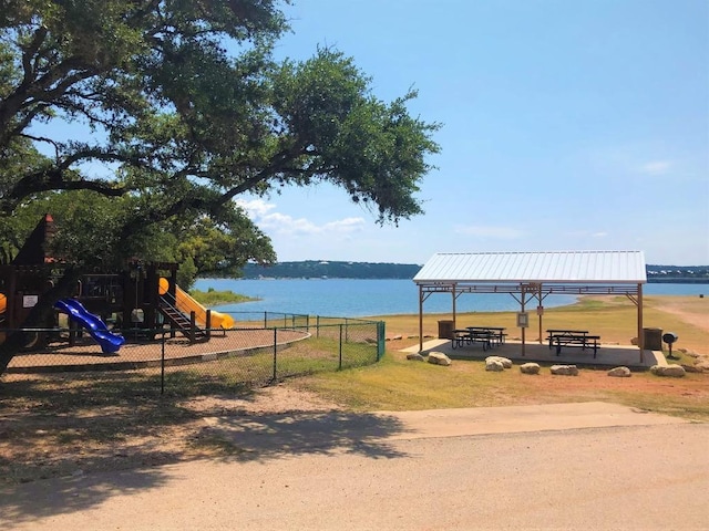 3225 Eisenhower Ave, Lago Vista, TX 78645 - water view featuring a gazebo