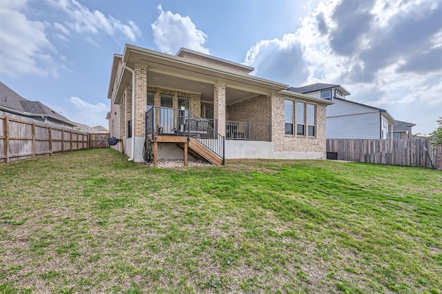 1205 Bluewood Bnd, Leander, TX 78641 - back of house featuring brick siding and stairs