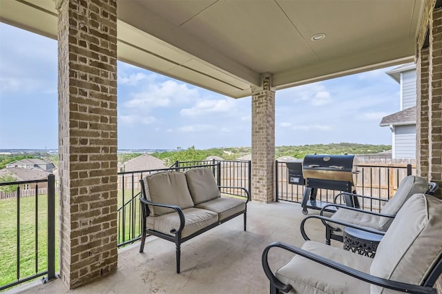 1205 Bluewood Bnd, Leander, TX 78641 - balcony featuring an outdoor hangout area